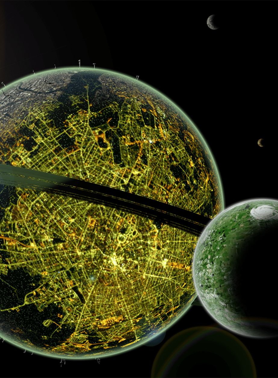 A planet covered by a city